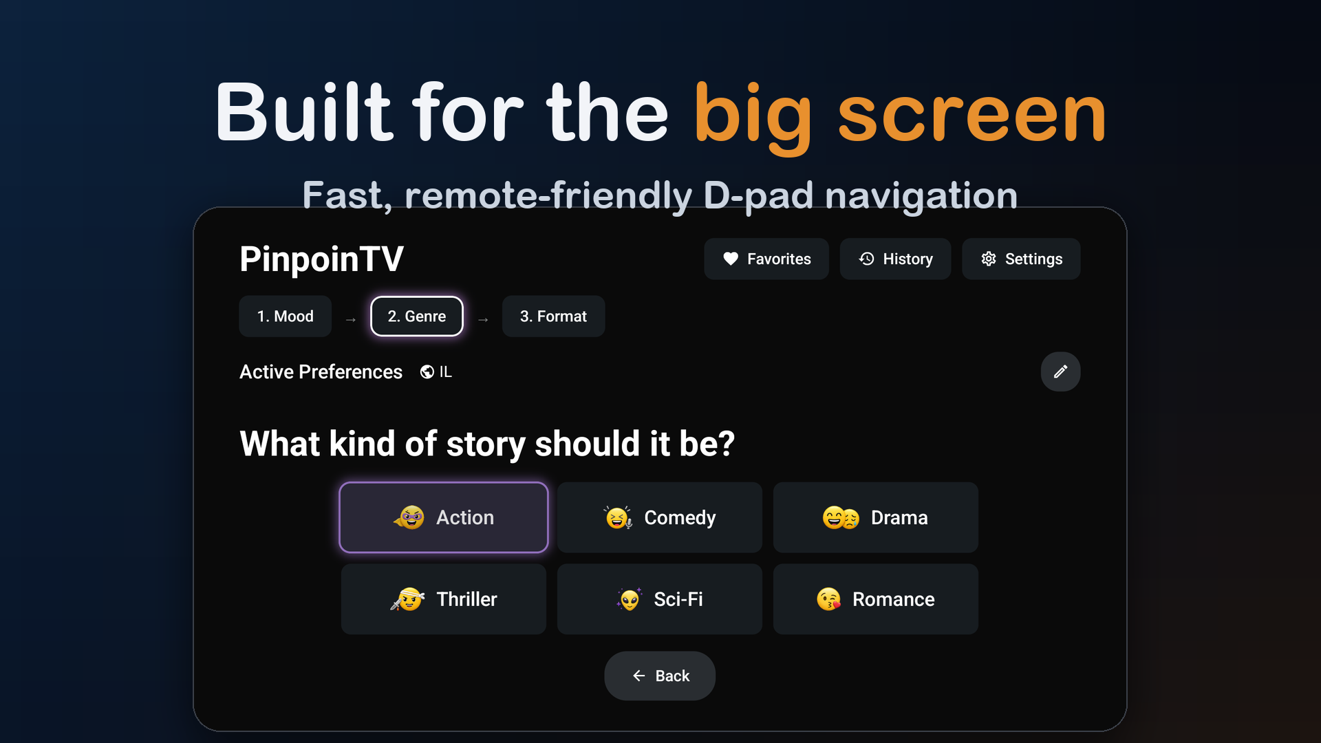 What kind — movie or TV and genre